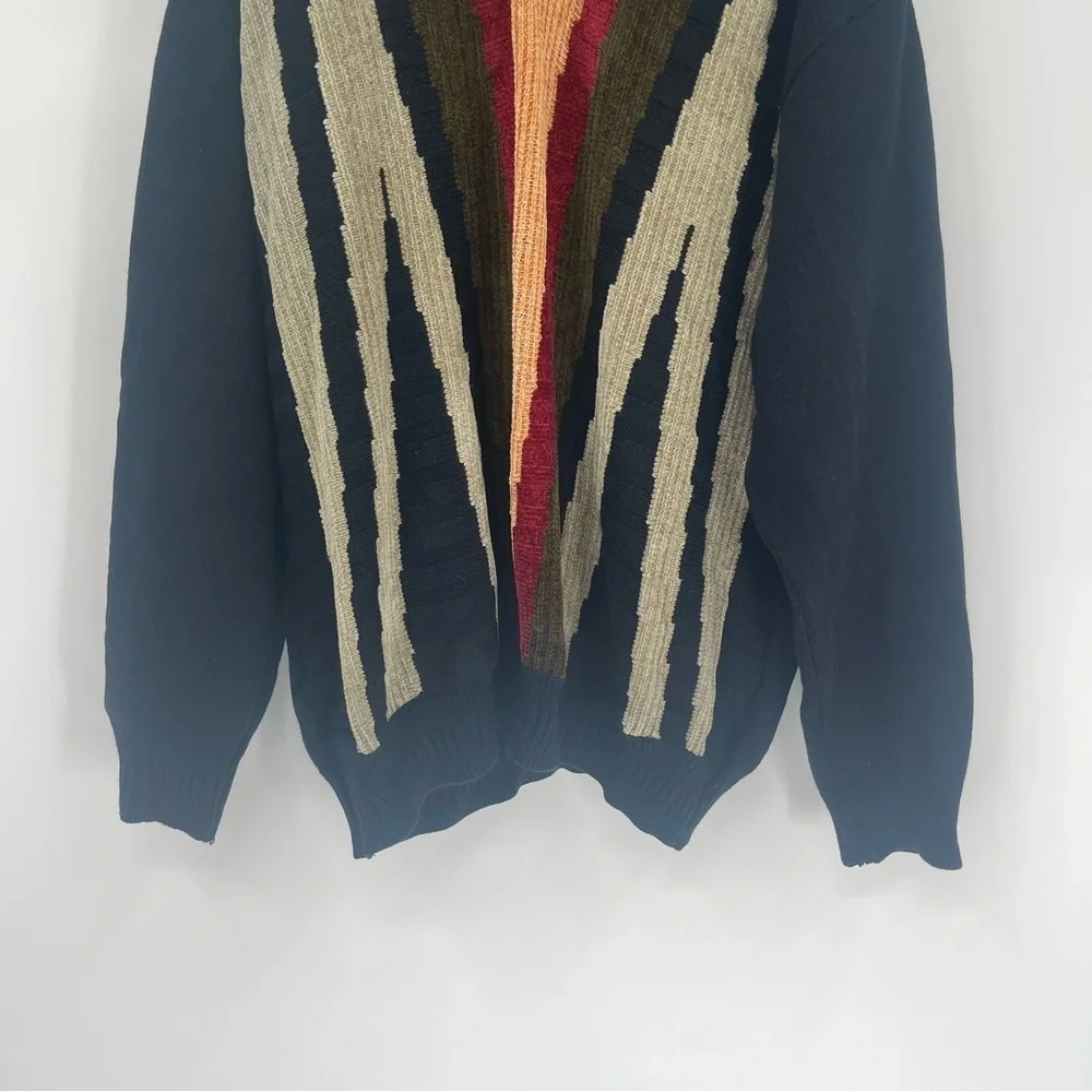 Valentino Coupeau Men Pullover Sweater Acrylic 1/4 Zip Collar Arfa Size 54 (XL)